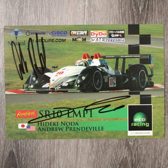 Radical SR10 LMP1 Team Eco Racing Signed Card Hideka Noda Andrew Prendeville - Picture 1 of 4